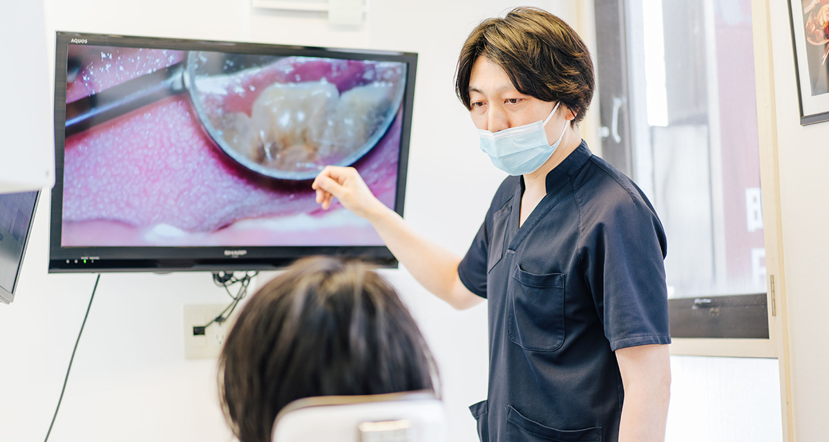 前田歯科医院では エアフローを採用してるから「痛くない」 しかも「保険適用」で安心して予防できます！